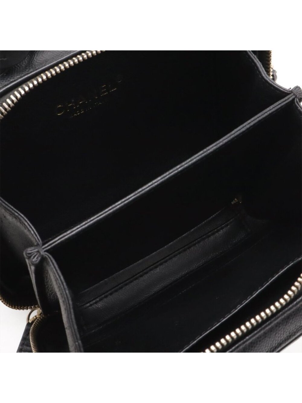 Chanel CC Filigree Small Vanity 2-Way Chain Shoulder Bag Caviar Leather Black - Picture 6 of 9